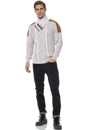 Strickpullover mit trendigem Strickmuster