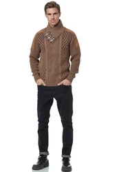 Rusty Neal Strickpullover Braun/Beige/Khaki