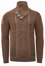 Rusty Neal Strickpullover Braun/Beige/Khaki