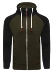behype Sweatjacke HENRAY mit erhöhtem Kragen Dunkelgrün behype Sweatjacke HENRAY mit erhöhtem Kragen Dunkelgrün