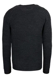 Rusty Neal Strickpullover Grobstrick-Design Dunkelblau/Schwarz/Dunkelgrau