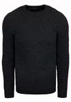 Rusty Neal Strickpullover Grobstrick-Design Schwarz/Dunkelblau