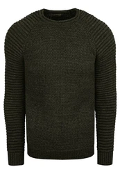 Rusty Neal Strickpullover Grobstrick-Design Dunkelgrün
