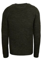 Rusty Neal Strickpullover Grobstrick-Design Dunkelgrün