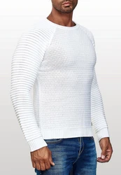 Rusty Neal Strickpullover Grobstrick-Design Weiß/Creme/Schwarz