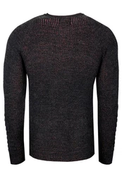 Rusty Neal Strickpullover Schwarz/Dunkelrot/Braun/Bordeaux/Lila
