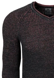 Rusty Neal Strickpullover Schwarz/Dunkelrot/Braun/Bordeaux/Lila