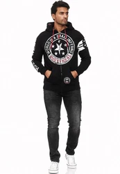 Rusty Neal Sweatjacke Schwarz/Rot