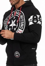 Rusty Neal Sweatjacke Schwarz/Rot