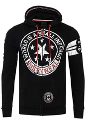Rusty Neal Sweatjacke Schwarz/Rot