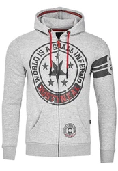 Rusty Neal Sweatjacke Grau/Hellgrau/Silber