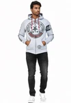 Rusty Neal Sweatjacke Grau/Hellgrau/Silber