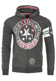 Sweatjacke mit coolen Printmotiven