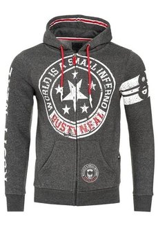 Rusty Neal Sweatjacke Schwarz/Dunkelgrau/Grau/Hellgrau