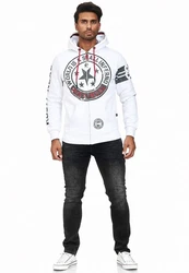 Rusty Neal Sweatjacke Weiß/Schwarz/Creme