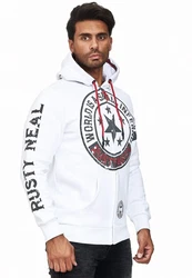Rusty Neal Sweatjacke Weiß/Schwarz/Creme