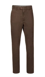 Brühl Chinohose Parma mit Komfortdehnbund Khaki/Dunkelbraun