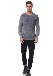 Rusty Neal Strickpullover Grau/Dunkelblau