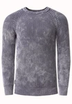 Rusty Neal Strickpullover Grau/Dunkelblau