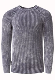 Strickpullover im dezenten Batik-Design