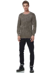 Rusty Neal Strickpullover Khaki/Dunkelgrün/Beige
