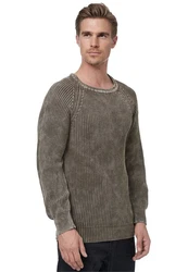 Rusty Neal Strickpullover Khaki/Dunkelgrün/Beige