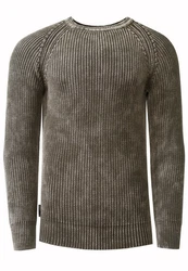Rusty Neal Strickpullover Khaki/Dunkelgrün/Beige