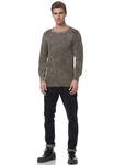 Rusty Neal Strickpullover Khaki/Dunkelgrün/Beige