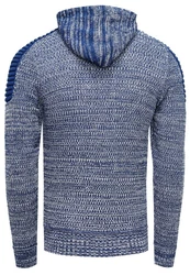 Rusty Neal Kapuzensweatshirt Knitwear Blau/Dunkelblau/Grau