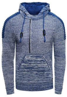 Rusty Neal Kapuzensweatshirt Knitwear Blau/Dunkelblau/Grau
