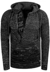 Rusty Neal Kapuzensweatshirt Knitwear Schwarz/Grau/Braun Rusty Neal Kapuzensweatshirt Knitwear Schwarz/Grau/Braun