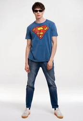 LOGOSHIRT T-Shirt DC Comics Superman Hellblau/Blau