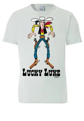 LOGOSHIRT T-Shirt Lucky Luke Retro Hellblau/Türkis
