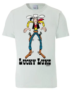 LOGOSHIRT T-Shirt Lucky Luke Retro Hellblau/Türkis