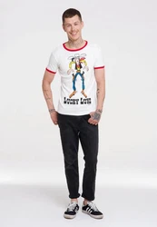 LOGOSHIRT T-Shirt Lucky Luke Rot/Weiß/Hellblau/Beige