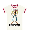 LOGOSHIRT T-Shirt Lucky Luke Rot/Weiß/Hellblau/Beige