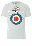 LOGOSHIRT T-Shirt Peanuts Snoopy Pilot Hellblau/Grau/Silber/Blau/Schwarz/Creme