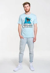 LOGOSHIRT T-Shirt Sesamstrasse Krmelmonster Grün/Hellblau/Blau