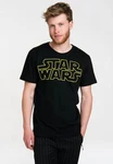 LOGOSHIRT T-Shirt Krieg der Sterne Logo Star Wars-Schriftzug Gelb/Dunkelgrün/Schwarz