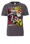 LOGOSHIRT T-Shirt Superman Dunkelgrau/Grau/Lila/Rosa/Hellgrau