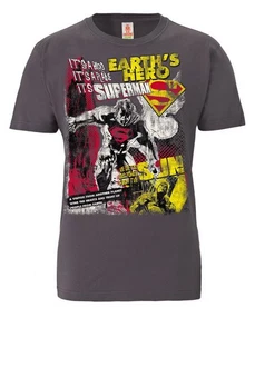 LOGOSHIRT T-Shirt Superman Dunkelgrau/Grau/Lila/Rosa/Hellgrau LOGOSHIRT T-Shirt Superman Dunkelgrau/Grau/Lila/Rosa/Hellgrau