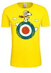 LOGOSHIRT T-Shirt Peanuts Snoopy Pilot Gelb/Schwarz