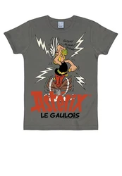 LOGOSHIRT T-Shirt Asterix Le Gaulois Grau/Rosa/Grün/Orange/Rot/Hellgrau