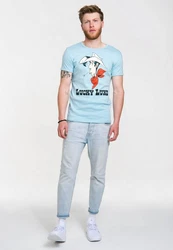LOGOSHIRT T-Shirt Lucky Luke Portrait Hellblau