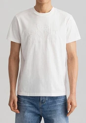 GANT Herren T-Shirt REG ARCHIVE SHIELD EMB Weiß