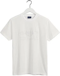 GANT Herren T-Shirt REG ARCHIVE SHIELD EMB Weiß