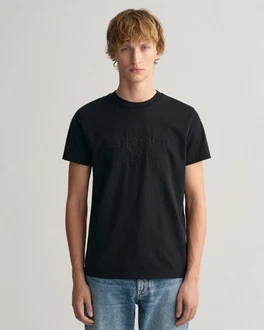 GANT Herren T-Shirt REG ARCHIVE SHIELD EMB Schwarz/Dunkelblau GANT Herren T-Shirt REG ARCHIVE SHIELD EMB Schwarz/Dunkelblau