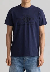 GANT Herren T-Shirt REG ARCHIVE SHIELD EMB Blau
