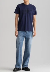 GANT Herren T-Shirt REG ARCHIVE SHIELD EMB Blau