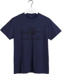 GANT Herren T-Shirt REG ARCHIVE SHIELD EMB Blau